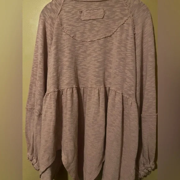 SOLD Free People we the free babydoll loose fit top size xs small pink boho - Picture 3 of 5